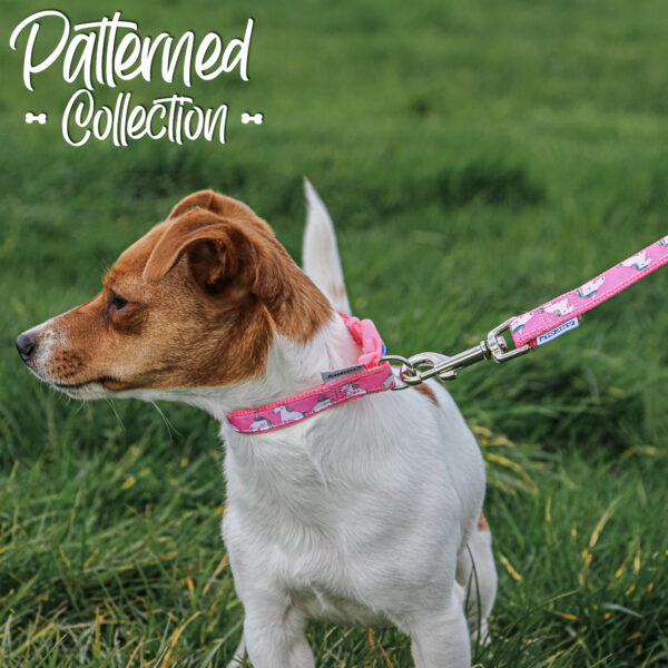 Ancol Nylon Adjustable Pink Unicorn Dog Collar