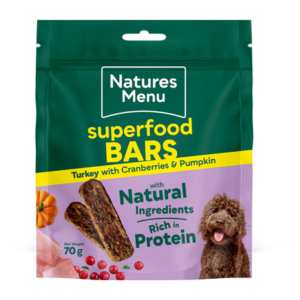 Natures Menu Superfood Bars Turkey with Cranberries & Pumpkin at The Lancashire Dog Company