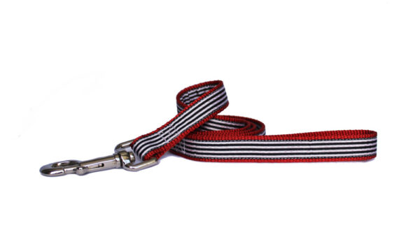 Red and Black Racing Stripes Dog Lead by Arton & Co