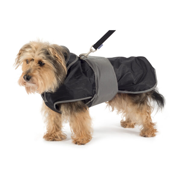 Ancol Muddy Paws 2 in 1 Black Dog Coat with removable fleece lining