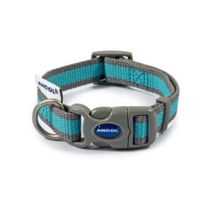 Ancol 'Made From' Blue and Grey Striped Dog Collar