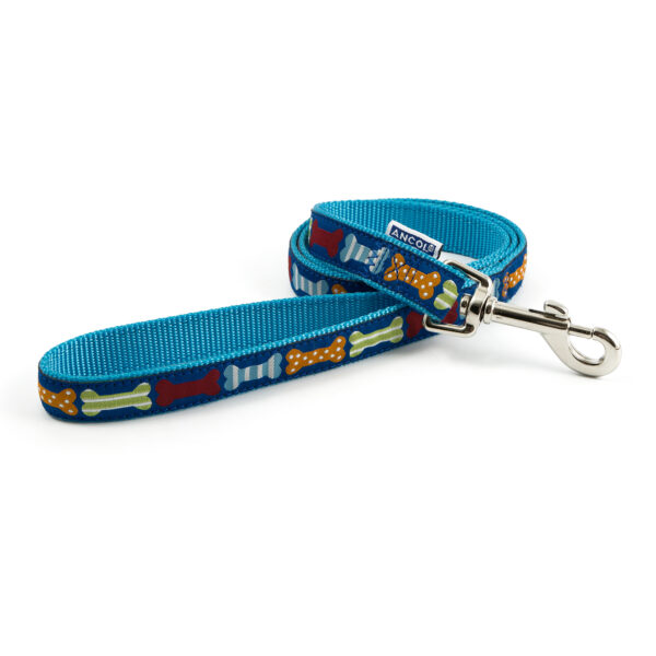 Ancol Nylon Blue Bone Dog Lead