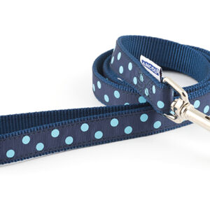 Ancol Polka Dot Dog Lead in blue