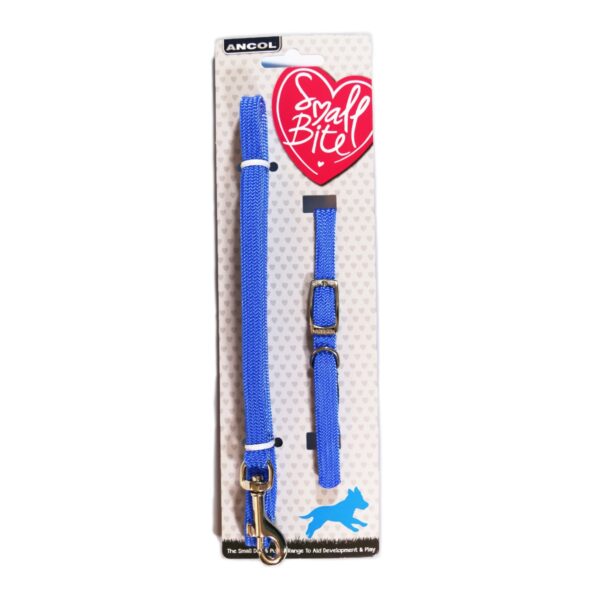 Ancol Blue Softweave Puppy Collar and Lead Set