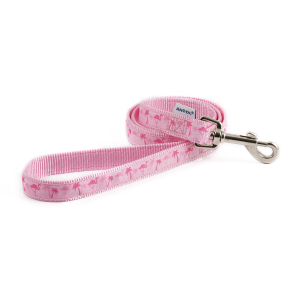 Ancol Nylon Pink Flamingo Dog Lead