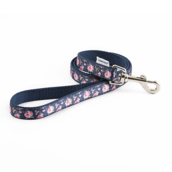 Ancol Nylon Navy Rose Dog Lead