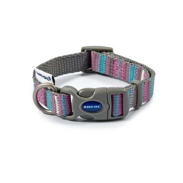 Ancol 'Made From' Pink Candy Stripe Dog Collar