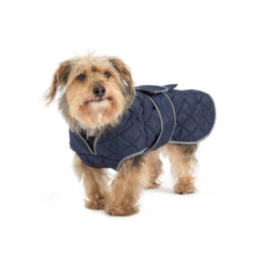 Ancol Navy Muddy Paws Quilted Dog Coat