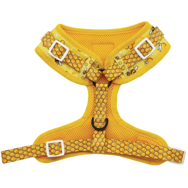 Big & Little Dogs 'Bee-Hiving' Bee Print Adjustable Dog Harness