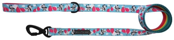 Big & Little Dogs 'Beary Cute' panda and rainbow print blue dog lead