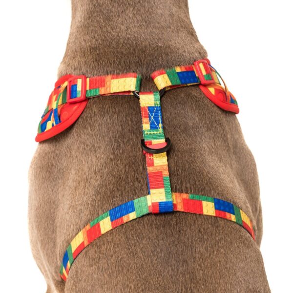 Big & Little Dogs 'Blocktastic' Lego Block Print Adjustable Red Dog Harness