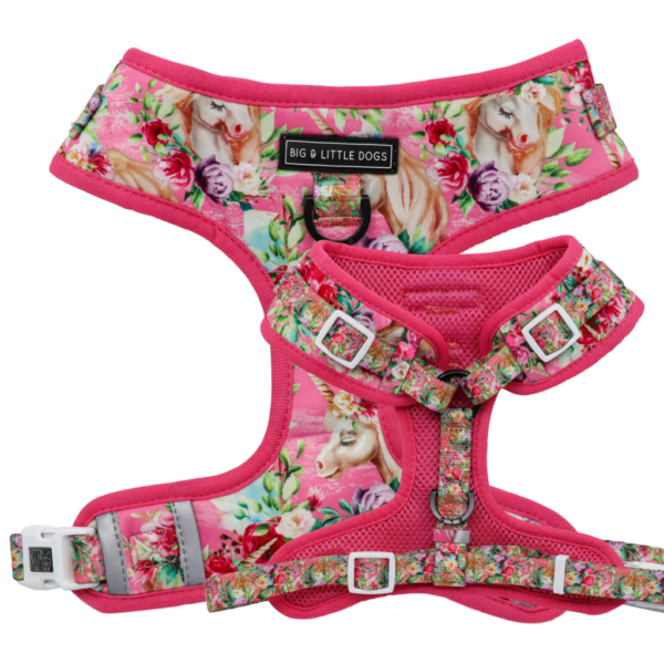 Big & Little Dogs 'Born to be a Unicorn' Unicorn and Flower Adjustable Dog Harness