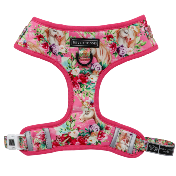 Big & Little Dogs 'Born to be a Unicorn' Unicorn and Flower Adjustable Dog Harness