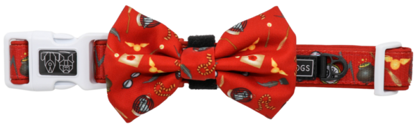 Big & Little Dogs 'Harry Pupper' Red Dog Collar and Detachable Bow Tie