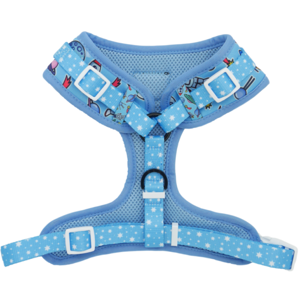 Big & Little Dogs 'Out Of This World' Space Print Adjustable Blue Dog Harness