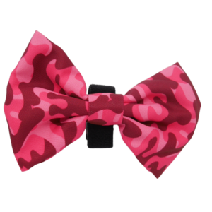 Big & Little Dogs Pink Camo Detachable Dog Bow Tie