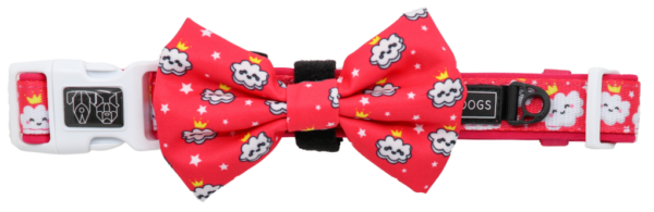 Big & Little Dogs 'Queen of the Clouds' Dog Collar and Detachable Bow Tie