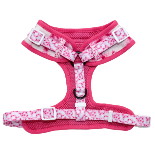 Big & Little Dogs Pink Tie Dye Adjustable Dog Harness