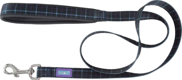 Dog & Co Blue Country Check Dog Lead at The Lancashire Dog Company