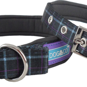 Blue Country Check Buckle Dog Collar by Dog & Co