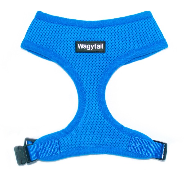 Blue Adjustable Padded Dog Harness by Wagytail