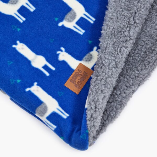 Bear & Noodle 'Llama Nights' Dark Blue Llama Print Snuggle Sack