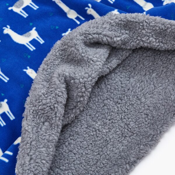 Bear & Noodle 'Llama Nights' Dark Blue Llama Print Snuggle Sack