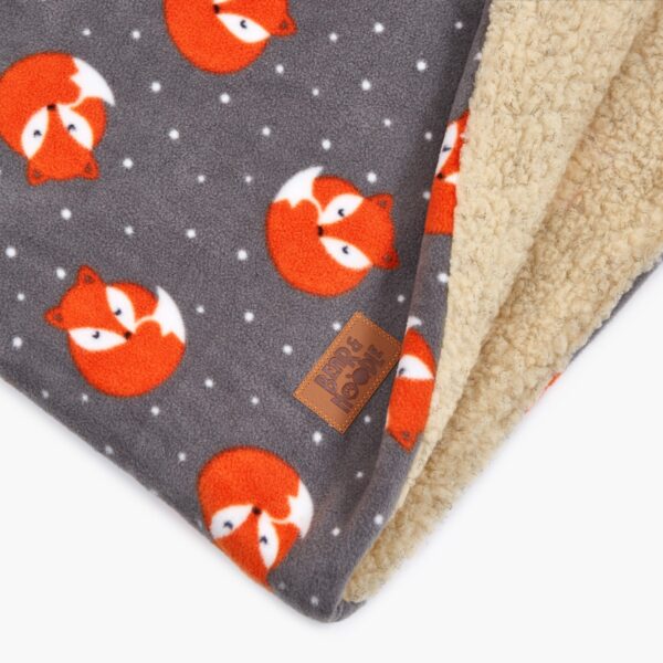 Bear & Noodle 'The Fox Den' Grey Fox Print Snuggle Sack