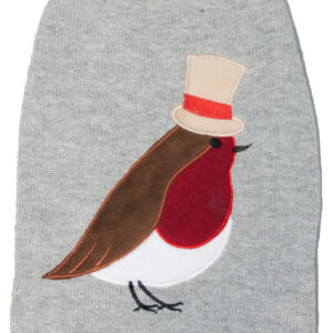 Sotnos Grey Top Robin Christmas Dog Jumper