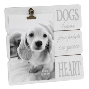 Dogs Leave Paw Prints White Clip Freestanding Photograph Frame