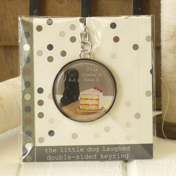 Black Labrador Keyring by The Little Dog Laughed