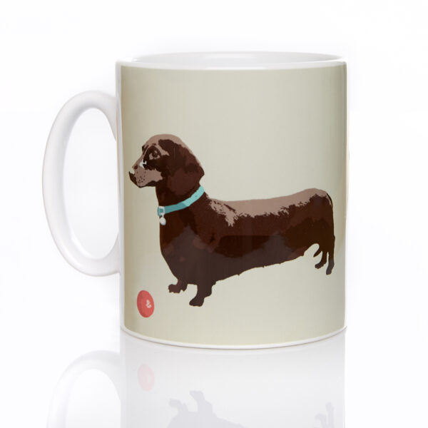 Stone Dachshund Mug by Betty Boyns