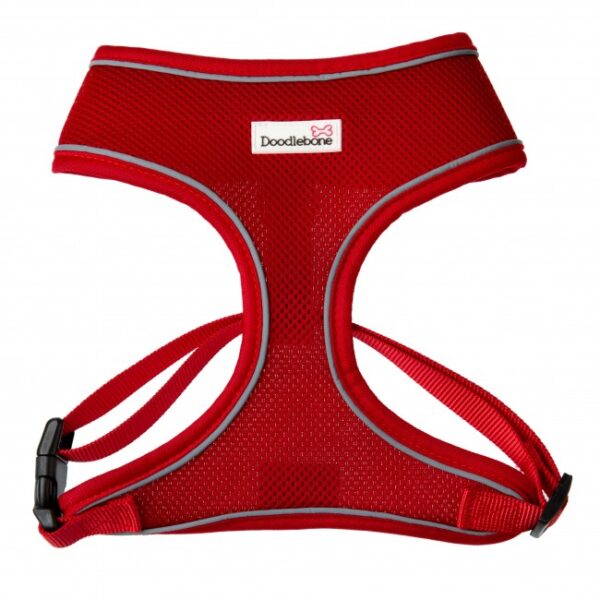 Doodlebone Red Airmesh Dog Harness