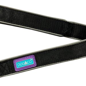 Dog & Co Strong Nylon Reflective Black Dog Lead