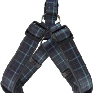 Dog & Co Blue Country Check Padded Strap Dog Harness