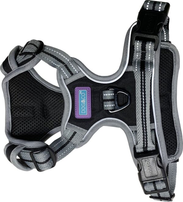 Dog & Co Sports Adjustable Reflective Black Dog Harness