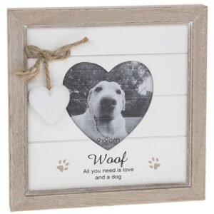 Dog Heart Shaped Photo Frame