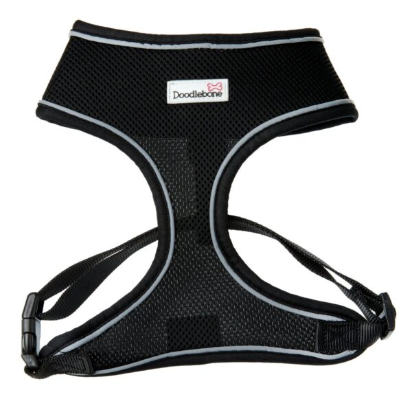 Doodlebone Black Airmesh Dog Harness