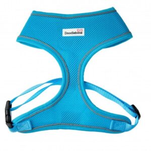 Doodlebone Cyan Blue Airmesh Dog Harness