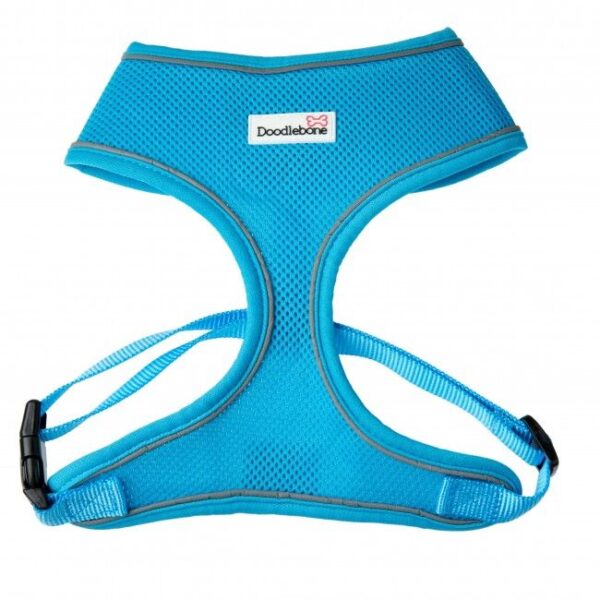 Doodlebone Cyan Blue Airmesh Dog Harness