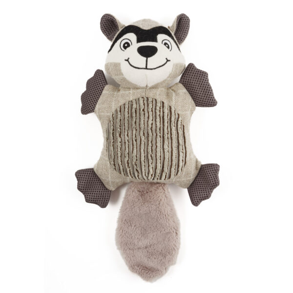 Ancol Forest Flingers Grey Badger Plush Dog Toy