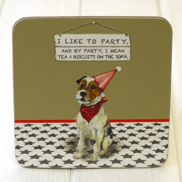 Fox Terrier Coaster by The Little Dog Laughed