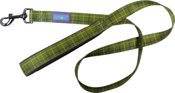 Green Country Check Dog Lead by Dog & Co