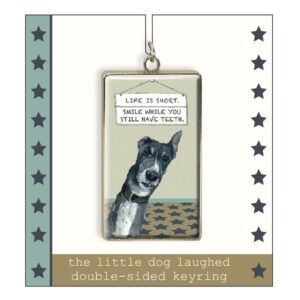 The Little Dog Laughed Greyhound Dog Keyring