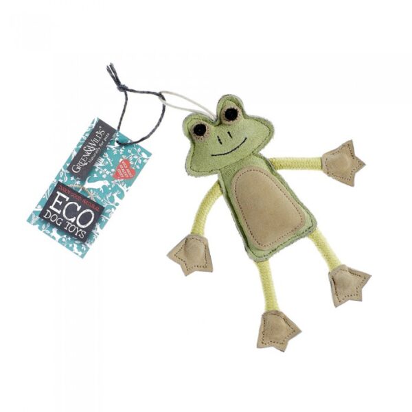 Green & Wilds Francois Le Frog Eco Dog Toy