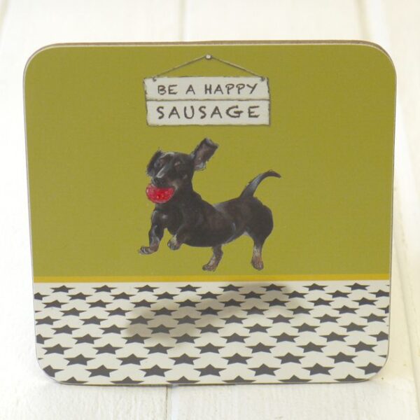 Sausage Dog coaster by The Little Dog Laughed
