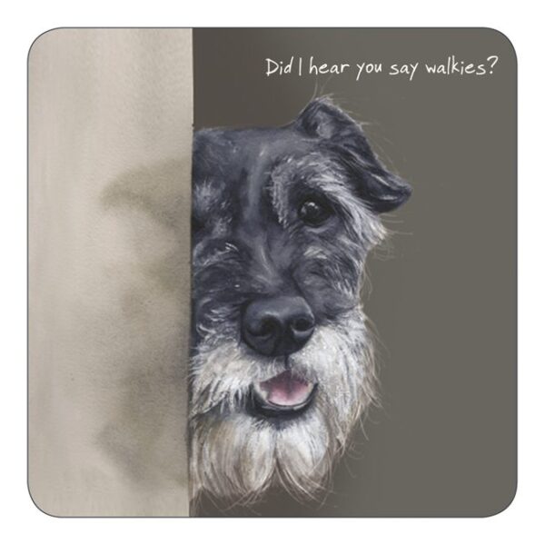 Schnauzer Dog Coaster by The Little Dog Laughed
