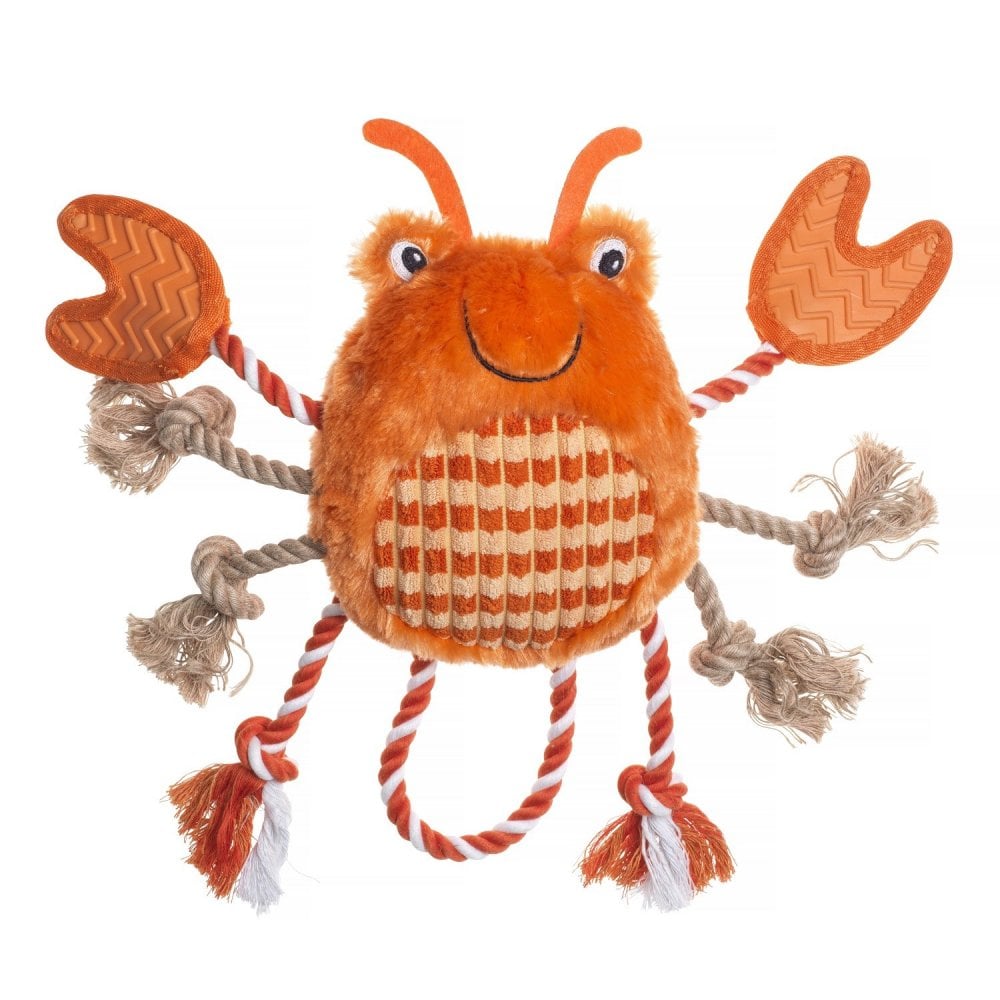 Crab dog toy top