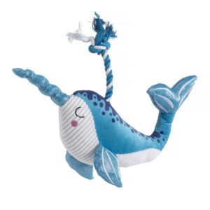 House of Paws Mythical Sea Narwhal Dog Toy at The Lancashire Dog Company