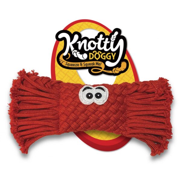 Knotty Doggy Crab Squeaky Rope Dog Toy